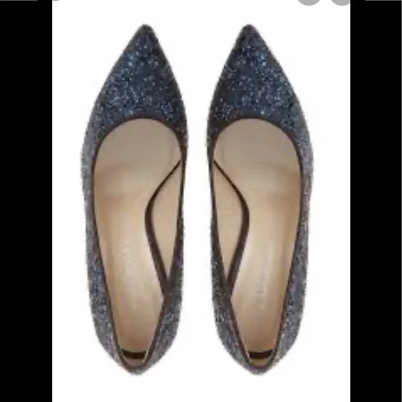 Karen Millen Cotton Glitter Court shoe size 39/8.5 - Picture 3 of 6